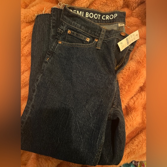 NWT J Crew 9" demi-boot crop jean in Dark Worn wash Size 26 petite - Picture 2 of 7